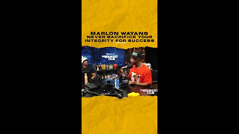 @marlonwayans Never sacrifice your integrity for success