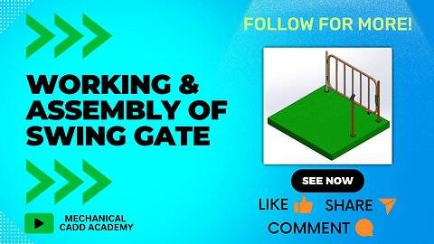 Master SolidWorks Tutorial in Hindi: Electromagnetic Lock Swing Gate Design and Assembly