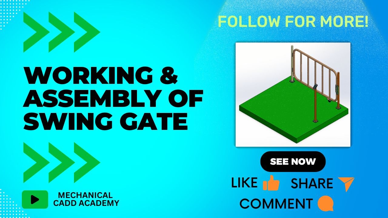 Master SolidWorks Tutorial in Hindi: Electromagnetic Lock Swing Gate Design and Assembly