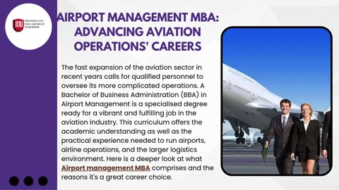 Airport Management MBA: Advancing Aviation Operations' Careers