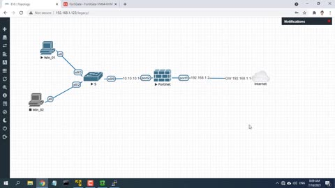 How to connect to internet on Fortigate firewall