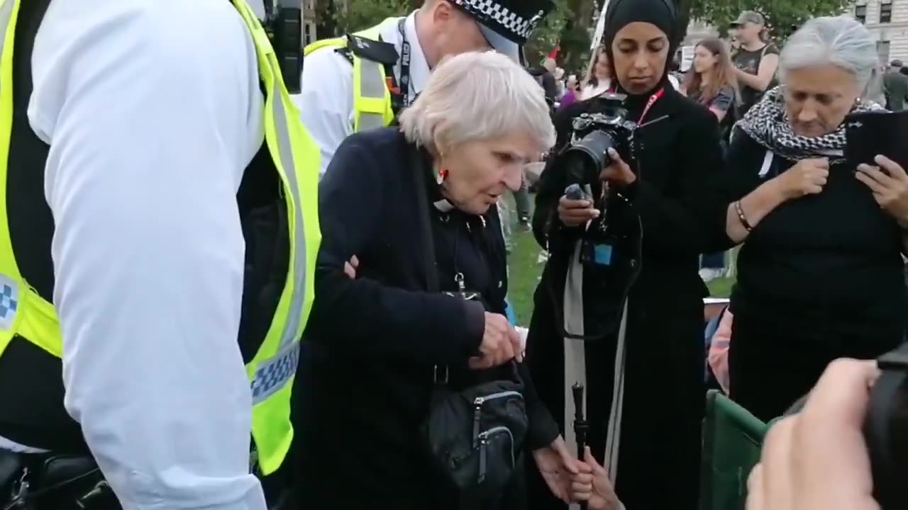 Reverend Sue Parfitt, 83, was just arrested under the Terrorism Act again