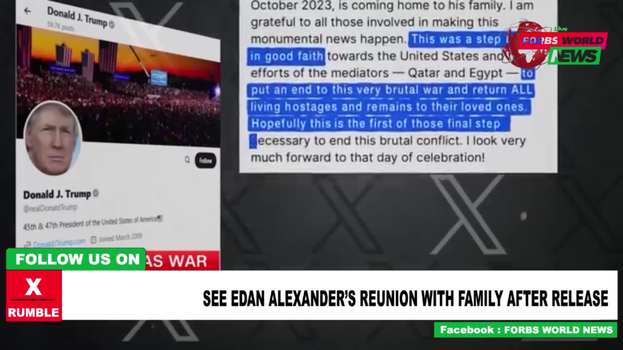 Edan Alexander returns home after almost a year in captivity