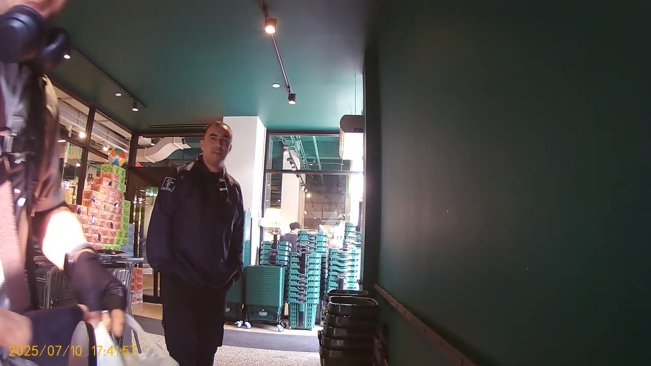 Whole Foods, security guard and spy crowd