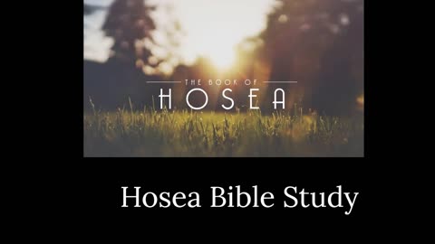 Hosea Bible Study
