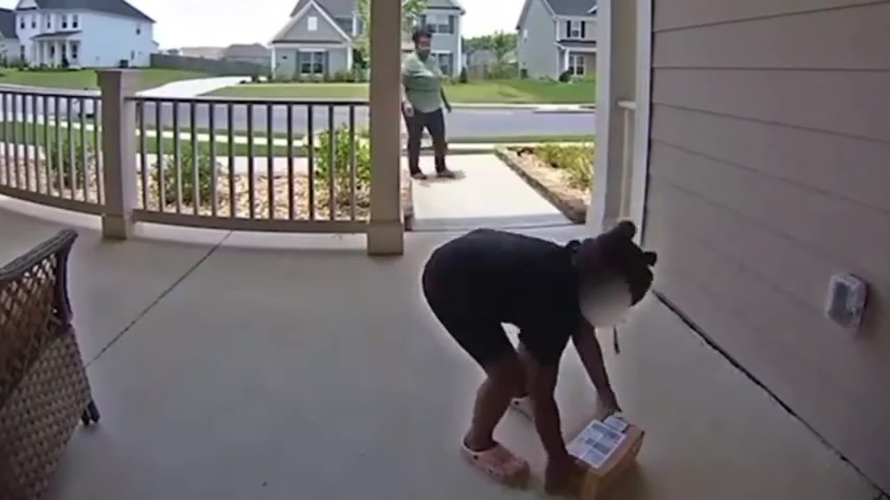 Mother and Daughter Caught Stealing Package