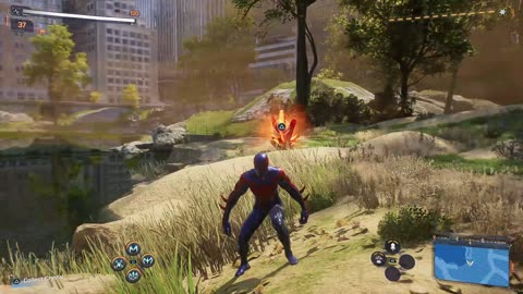 Battle52 Spiderman 2099 vs Mini Sandmen in a park Sipderman 2