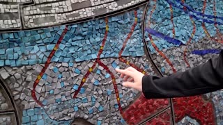 Recreated Mariupol mosaic stands as Ukraine’s 'symbol of hope'