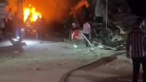 Aftermath of the Israeli airstrike on the southern suburb of Beirut