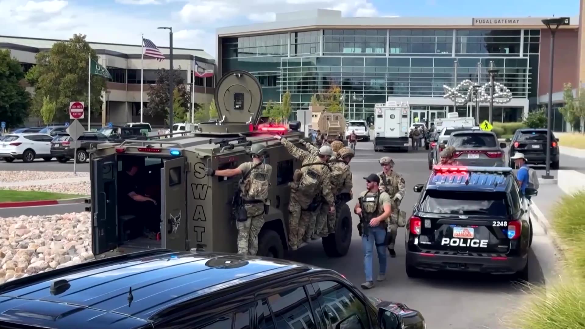SWAT teams at Utah university where Charlie Kirk was shot dead