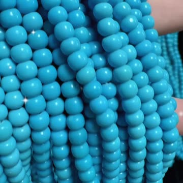 250618-15 Sleeping Beauty Turquoise Bead Strand: Interstellar Passport Adorned on the Body