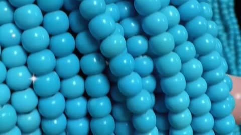 250618-15 Sleeping Beauty Turquoise Bead Strand: Interstellar Passport Adorned on the Body