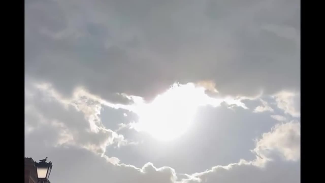 The clouds parted during Pope Francis open casket funeral