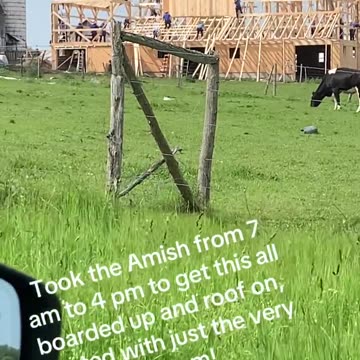 🚨#BREAKING_ Amish created a barn in one days time
