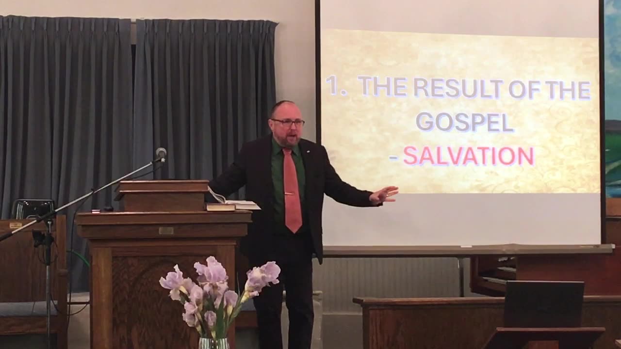 Pastor Gene Miller at Castleberry Baptist Church on April 27, 2025.
