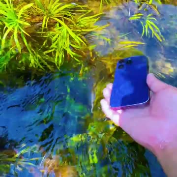 IPhone camera test under water