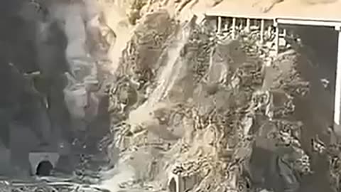 Shocking footage of Chinese bridge collapsing months after opening