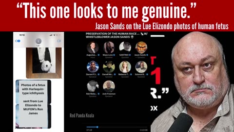 Jason Sands says the Lue Elizondo shared photo of a human fetus looks genuine.