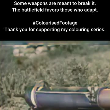 Troops Use High-Caliber Anti-Tank Gun #ColourisedHistory