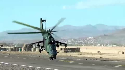 The pilot of this Mi-24 is showing off his skills, in other words - he's showing off. 😆 👍