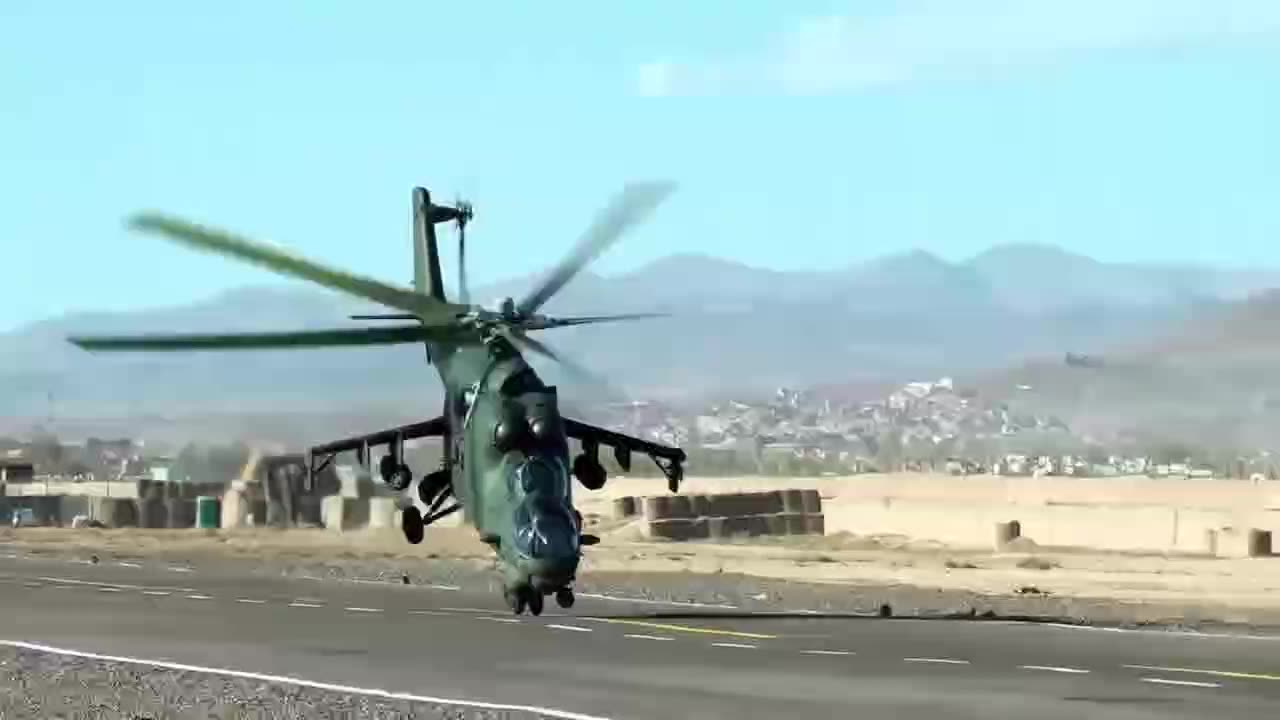The pilot of this Mi-24 is showing off his skills, in other words - he's showing off. 😆 👍