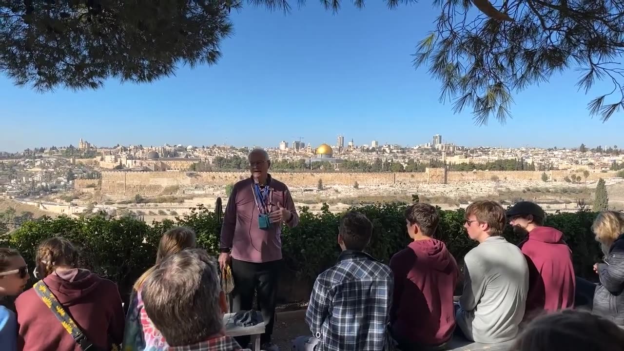 Episode 142 Dr Lindsted at the Mount of Olives on the day two explosions in Jerusalem