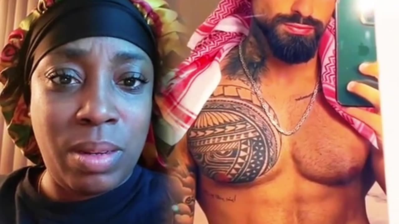 Woman reacting to sexy TikTok men