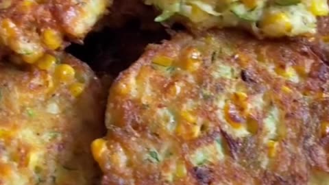 Zucchini Corn Fritters 🙌🏽 so amazing