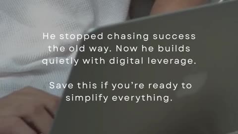 He stopped chasing success the old way. Now he builds quietly with digital leverage.