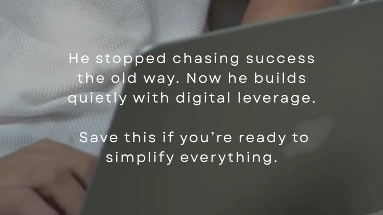 He stopped chasing success the old way. Now he builds quietly with digital leverage.