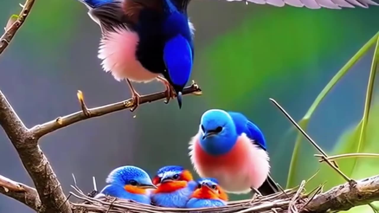 “A Beautiful Bird Family – Nature’s Love in Action!”