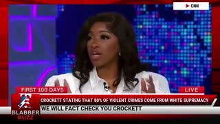 Crockett Stating That 80% Of Violent Crimes Come From White Supremacy