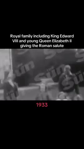 Queen Elizabeth II does the Roman Salute
