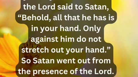 Journey of faith and spiritual growth Job 1:11-12 Daily Bible Verse