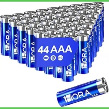 Pilhas Alcalinas AAA 1.5V 1Hora Pacote com 44 Unidades