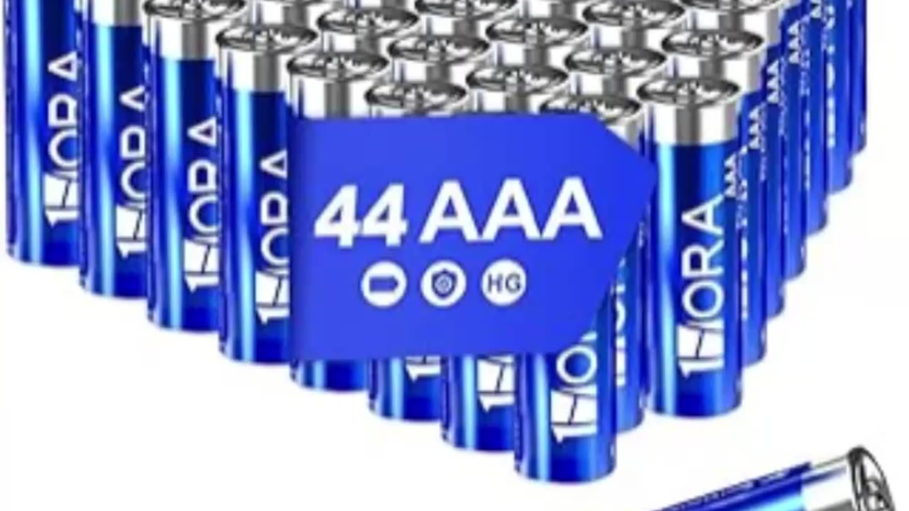 Pilhas Alcalinas AAA 1.5V 1Hora Pacote com 44 Unidades