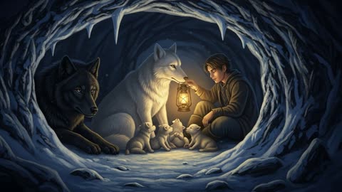 Hunter Fed Dying Pregnant Wolf All Winter. 1 Year Later He Heard A Strange Sound And Instantly Cried