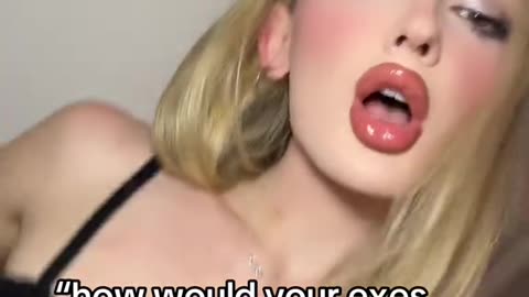 So pretty blonde tgirl to us