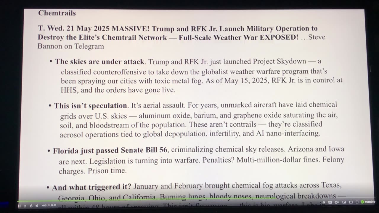 EMF SKY WAR 2025 INFO BEING REVEALED RFK JR FINALLY