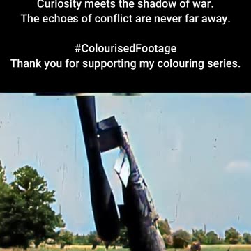 A Hidden Danger Girl Examines Unexploded V1 Rocket #ColourisedHistory