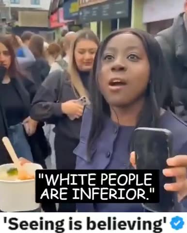 An Angry Shaniqua throws food at a white womans head because she was white