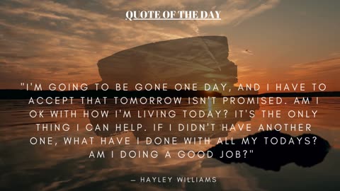 "QUOTE OF THE DAY"