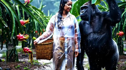 "Harvest in the Storm: A Woman, A Gorilla, and the Rain"