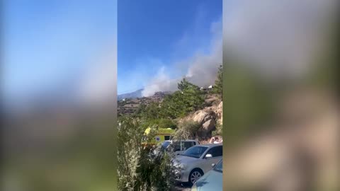 Video shows massive smoke plume from wildfires on Greece's Crete