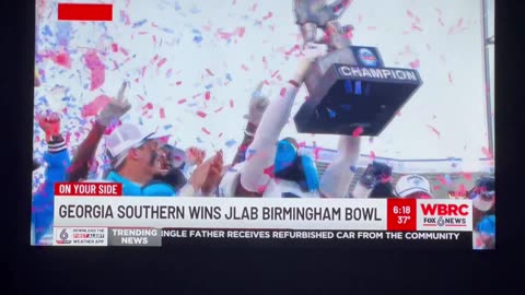 Fox Sports show cases 2025 JLab’s Birmingham Bowl win for Georgia Southern over App State