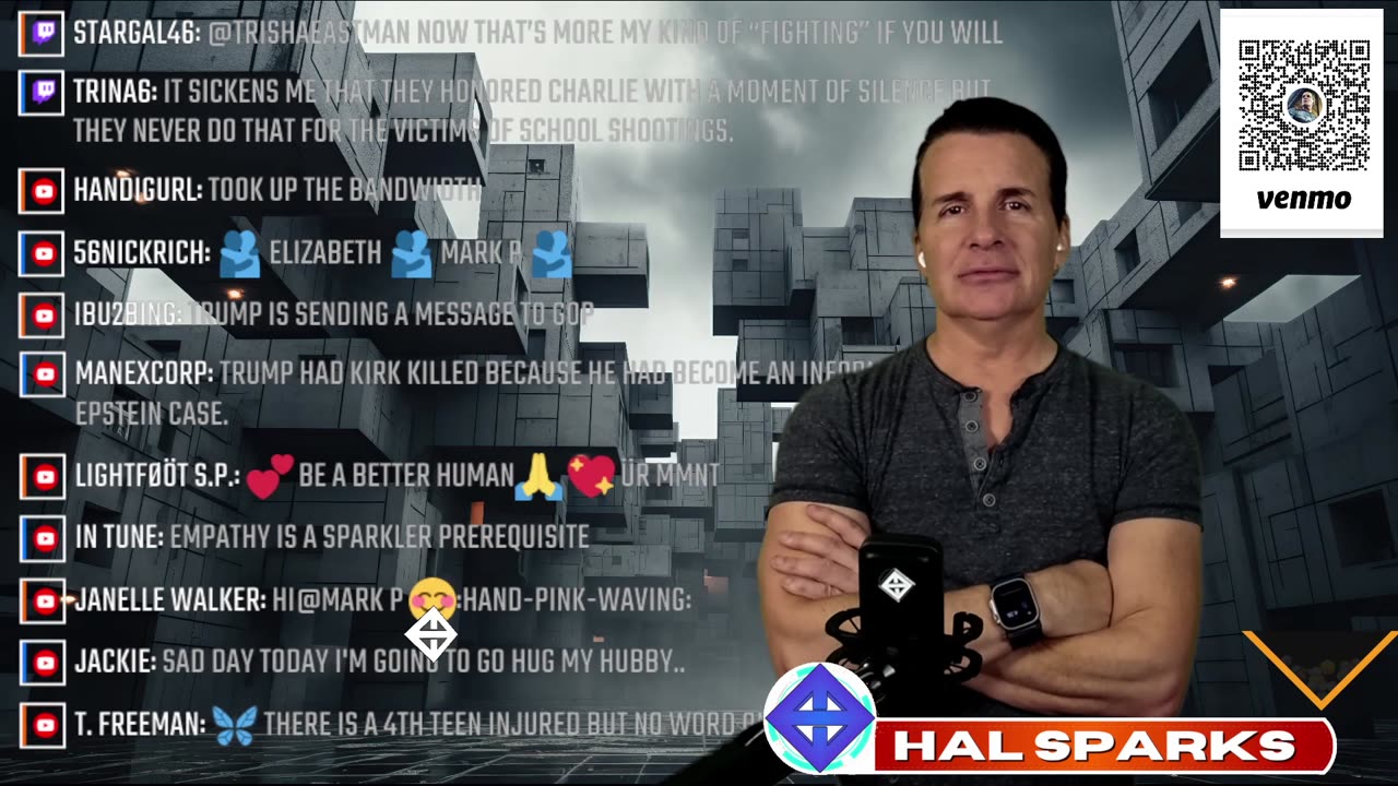 :HAL SPARKS MEGAWORLDWIDE : CHARLIE KIRK DEAD ; SHOOTER AT LARGE