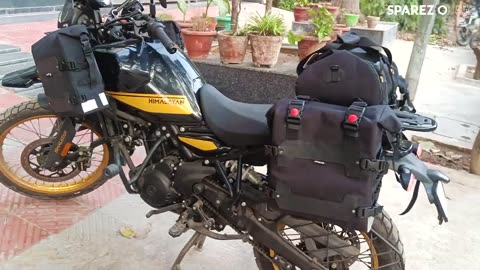 Customized Royal Enfield Himalayan 450 Saddle Stays and Pannier Bags
