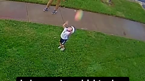 I showed my kid today how high I could kick the ball and then this happened...