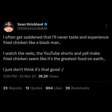 UFC's Sean Strickland with a wild take