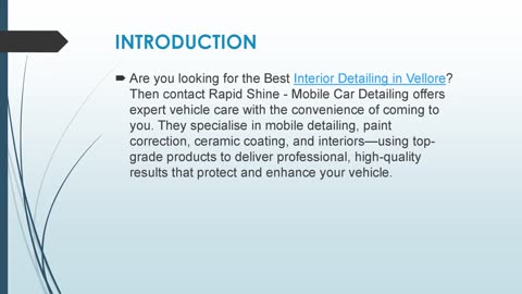 Best Interior Detailing in Vellore